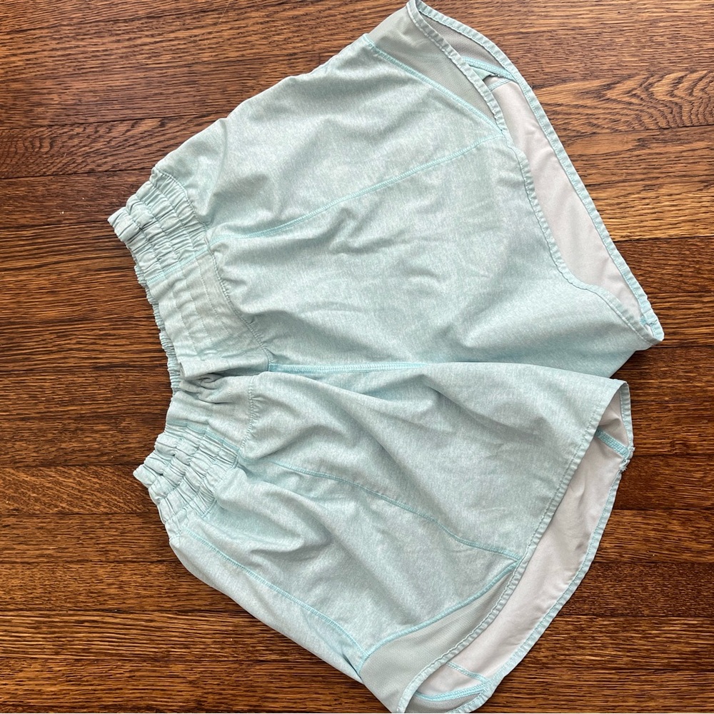 Lululemon Athletica Aqua Blue hotty hot tall Shorts